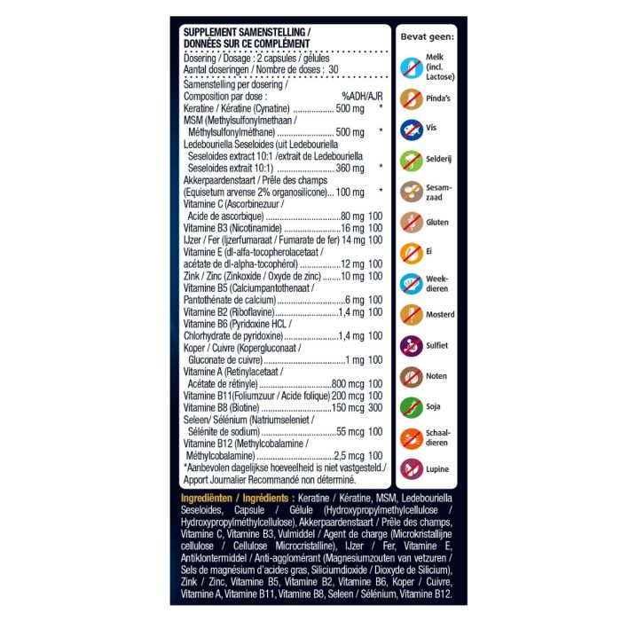 Lucovitaal Keratine complex 60 Capsules