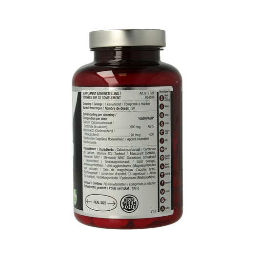 Lucovitaal Calcium 500mg + D3 20mcg 90.00 Kauwtabletten