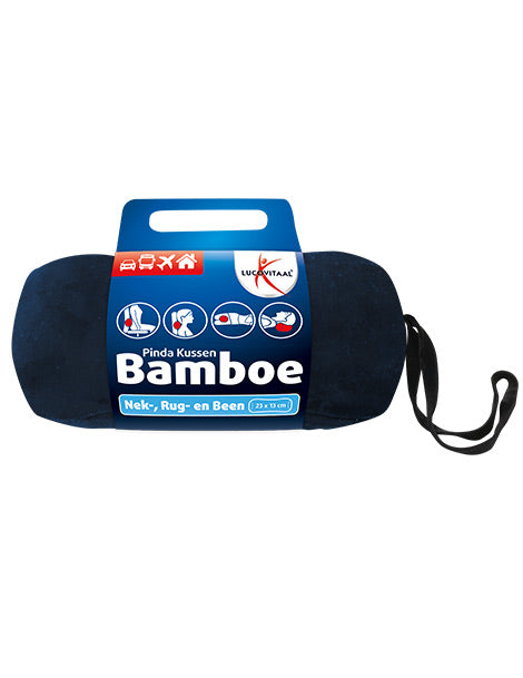 Lucovitaal Bamboe pinda kussen (blauw) 1 Stuks
