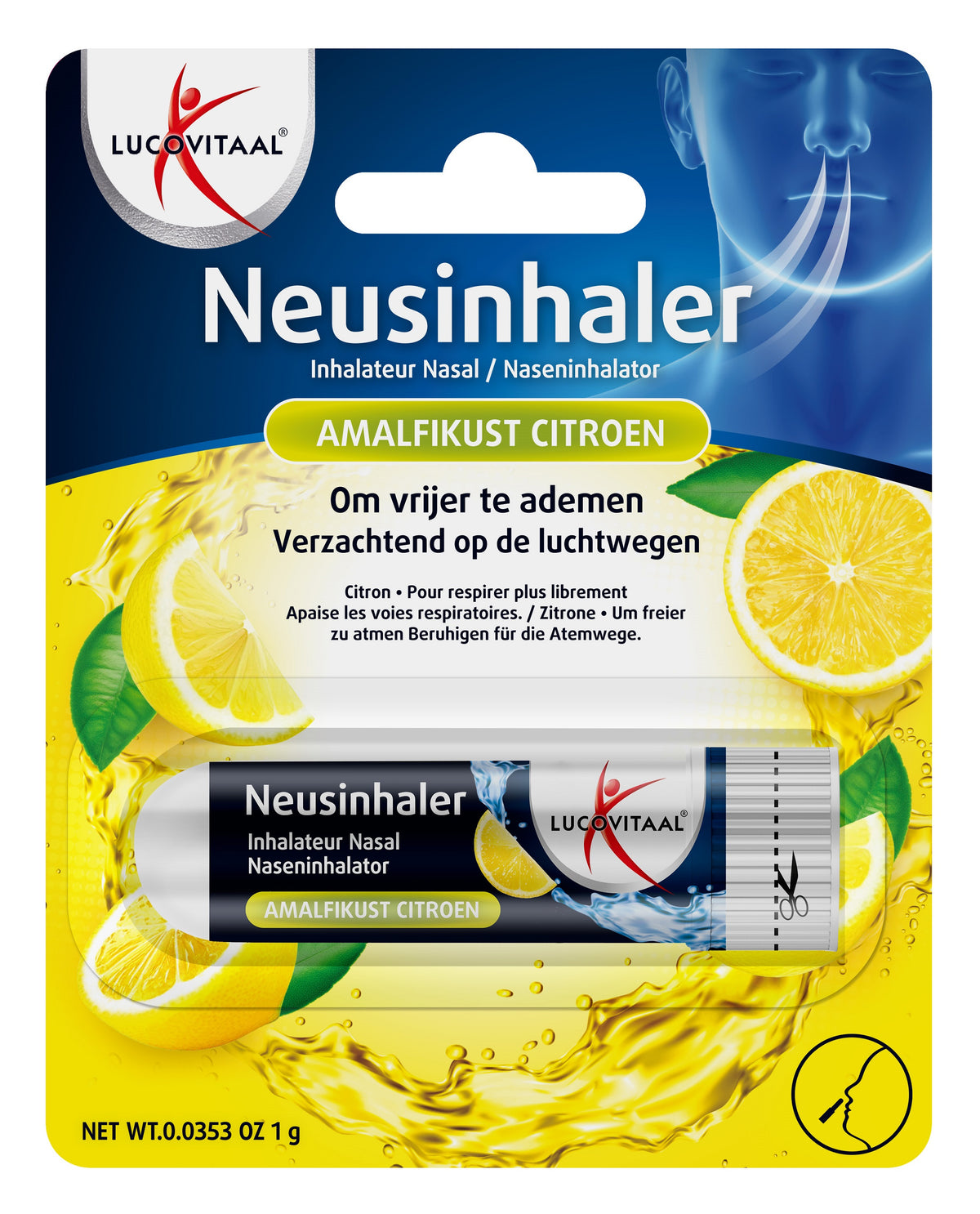 Lucovitaal Neusinhaler amalfikust citroen 1.00 Stuks