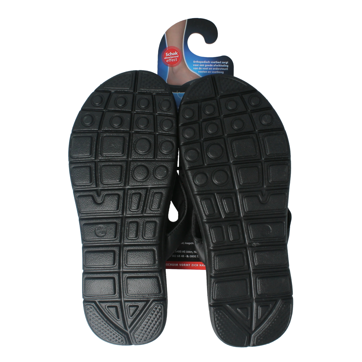 Lucovitaal Orthopedische slipper 37-38 zwart 1.00 Paar