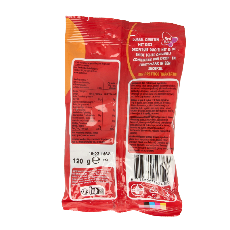 Red Band Dropfruit duo 120 Gram