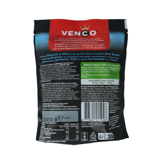 Venco Droptoppers salmiak mint 225 Gram