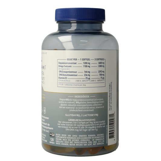 Minami MorEPA platinum + vitamine D3 120.00 Softgels