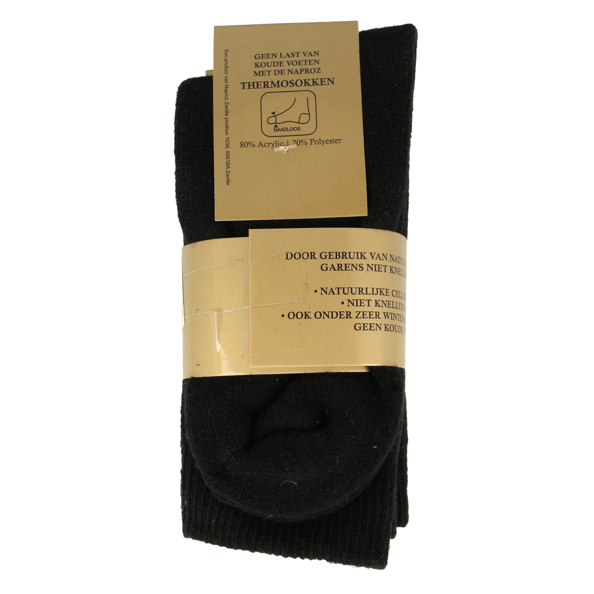 Naproz Thermo sokken zwart maat 35-38 3.00 Paar