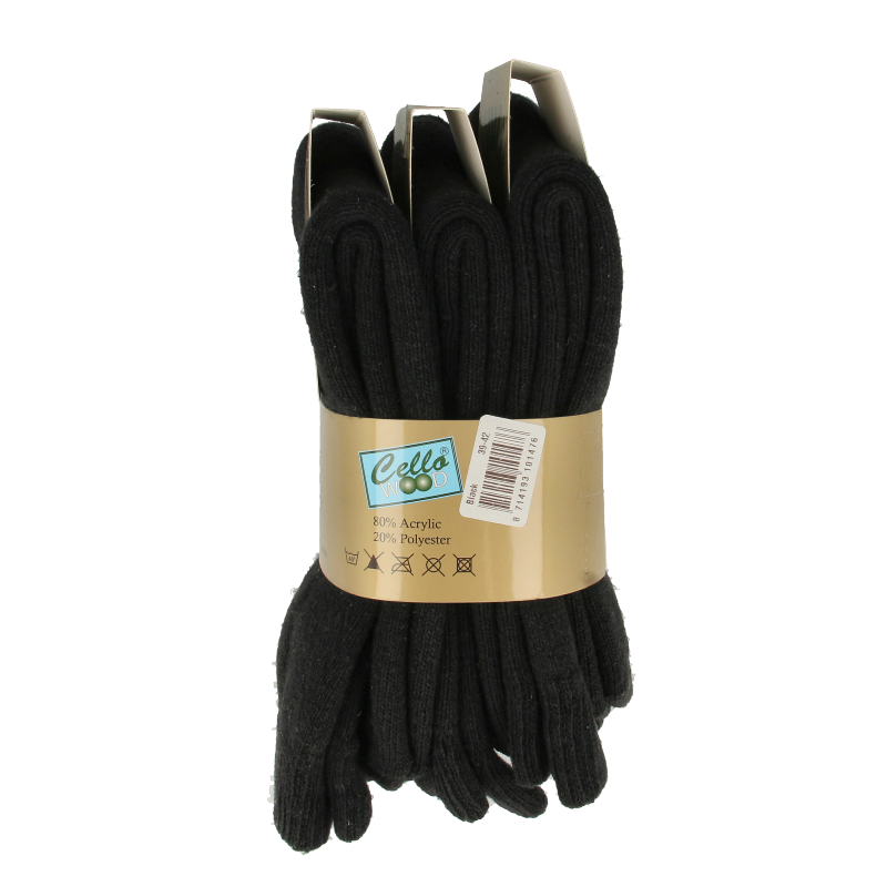 Naproz Thermo sokken zwart maat 39-42 3 Paar
