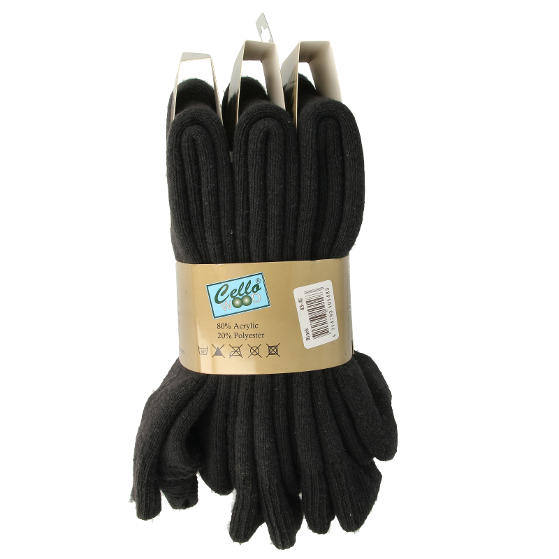 Naproz Thermo sokken zwart maat 43-46 3 Paar