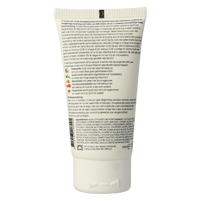 O' Zoleil Bruiningsboostercreme gezicht SPF30 50 Milliliter