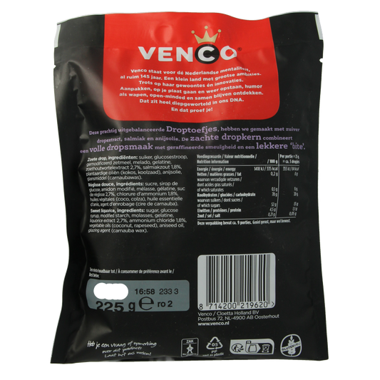Venco Droptoefjes 225 Gram
