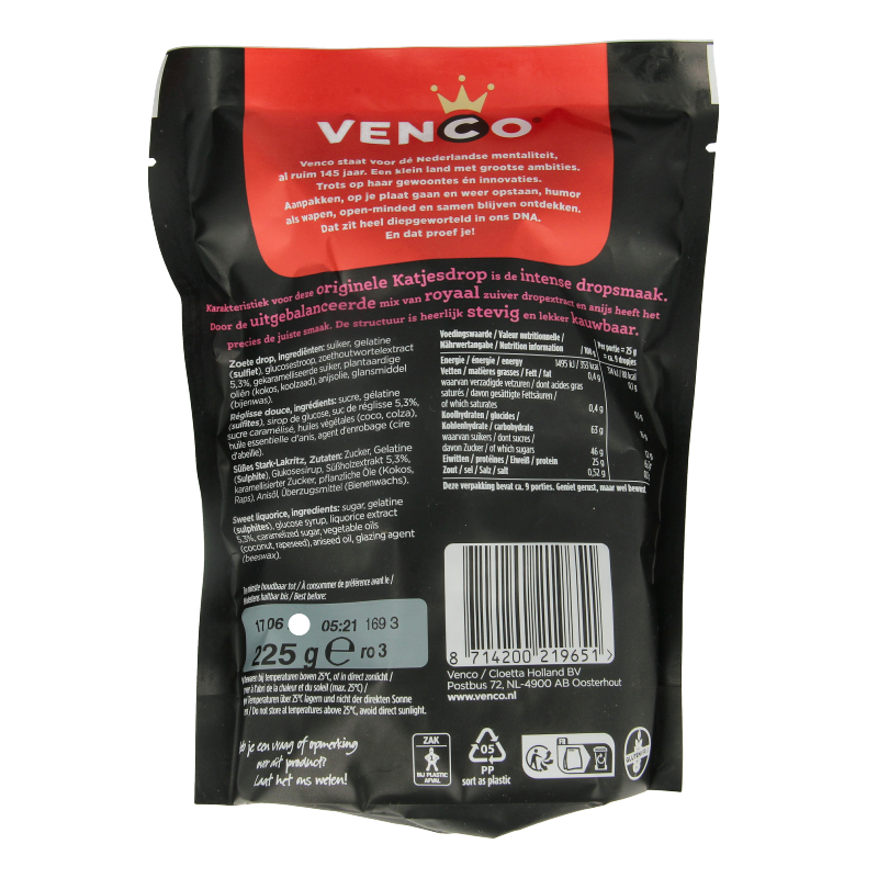 Venco Katjesdrop 225 Gram
