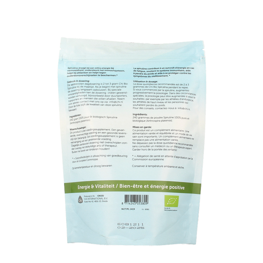 Chi Spirulina poeder bio 240 Gram