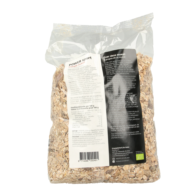 De Halm Muesli energie power sport bio 1 Kilogram