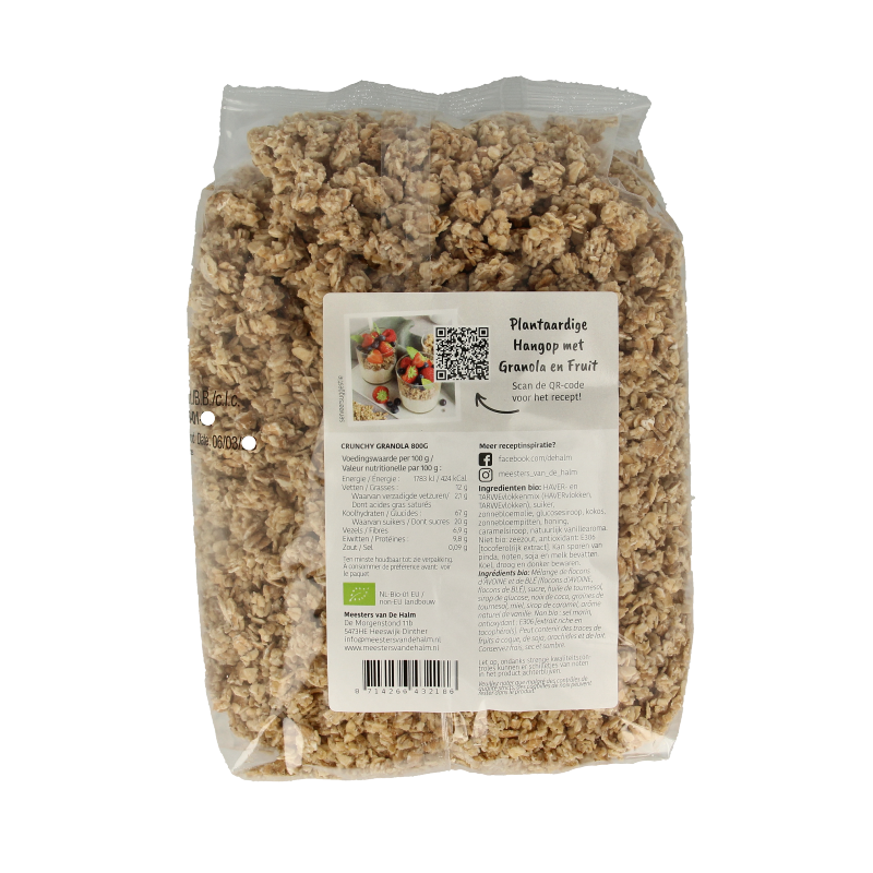 De Halm Granola bio 800 Gram