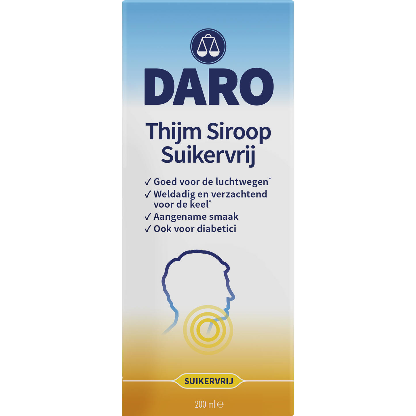 Daro Thijmsiroop suikervrij 200 Milliliter
