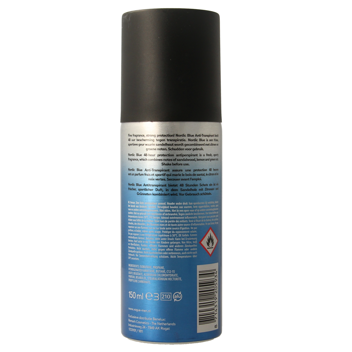 Vogue Men Nordic Blue anti-transpirant 150.00 Milliliter