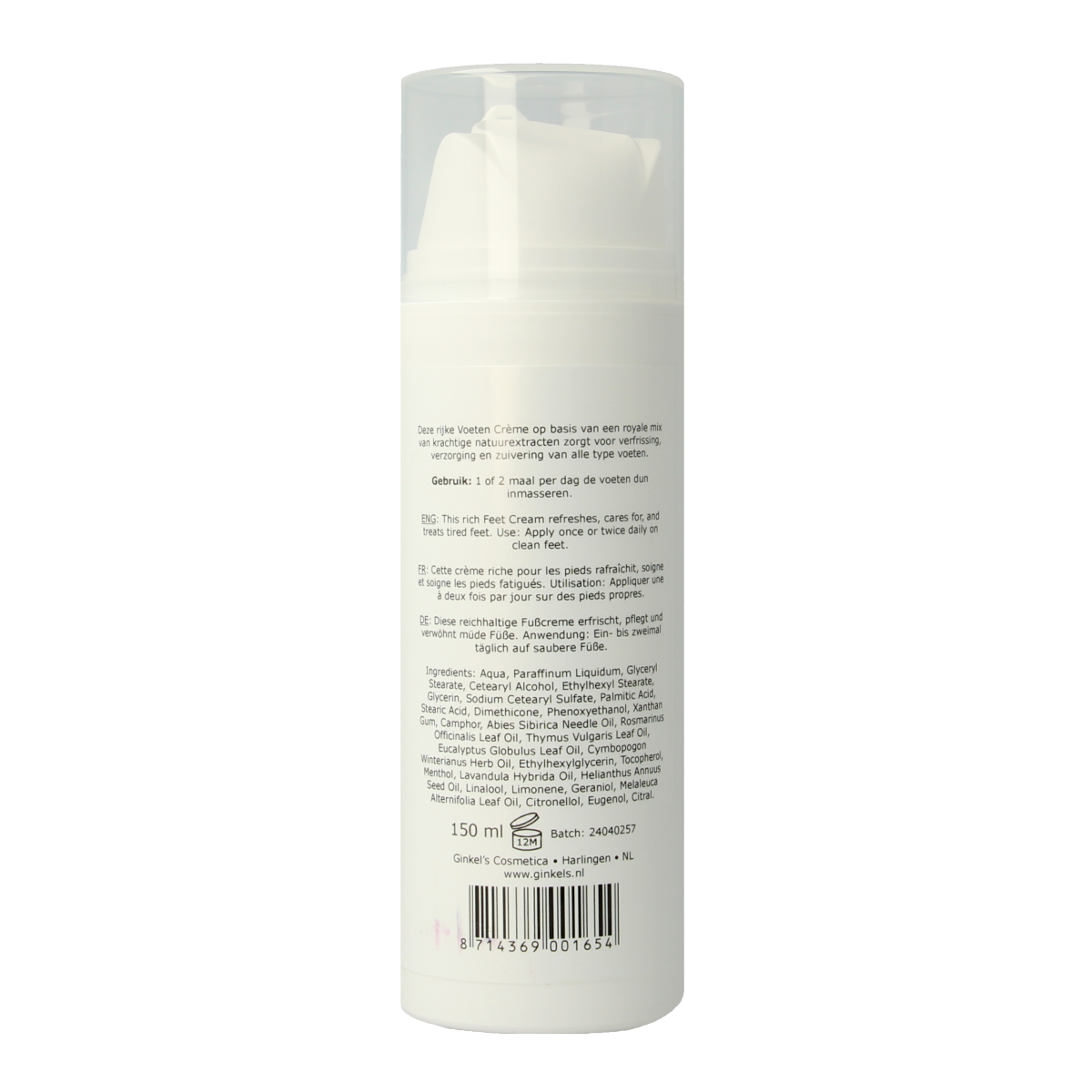 Ginkel's Voetencreme 150.00 Milliliter