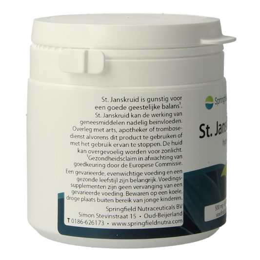Springfield St. Janskruid 500mg 0.3% hypericine 60 Vegetarische capsules
