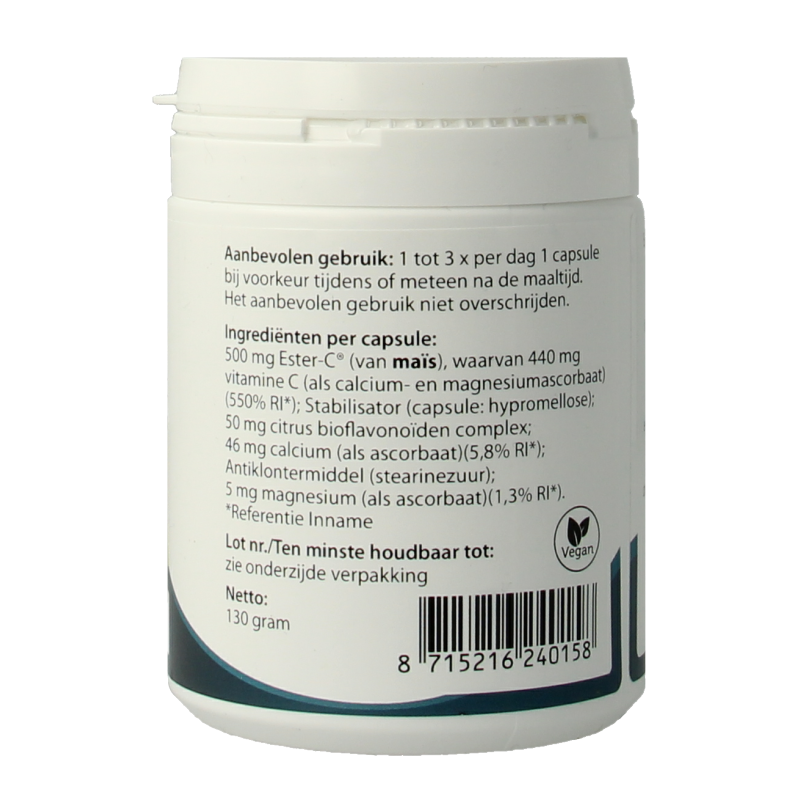 Springfield Ester-C gebufferde vitamine C 180 Vegetarische capsules