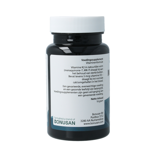 Springfield MenaQ7 Forte vitamine K2 180 mcg 60 Vegetarische capsules