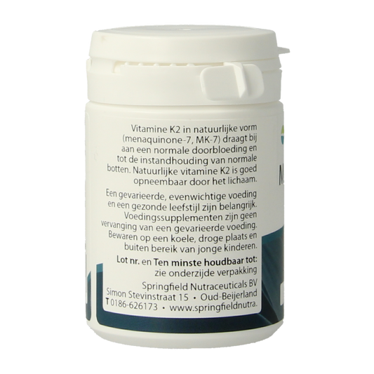 Springfield MenaQ7-360 vitamine K2 360 mcg 30 Vegetarische capsules