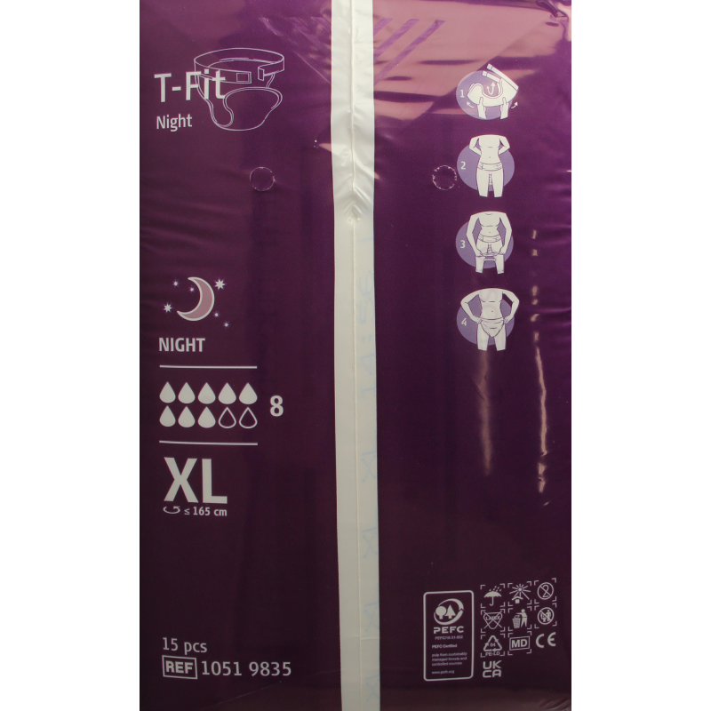 Absorin Comfort t-fit night maat XL 15 Stuks