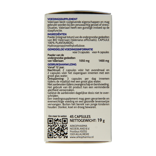 Arkocaps Valeriaan bio 45.00 Capsules