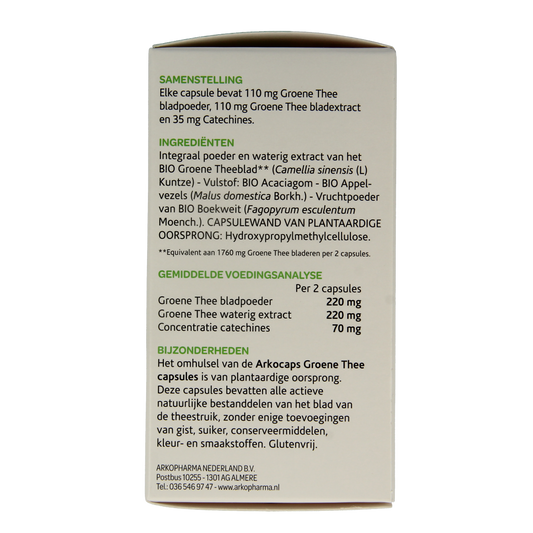 Arkocaps Groene thee bio 150.00 Vegetarische capsules