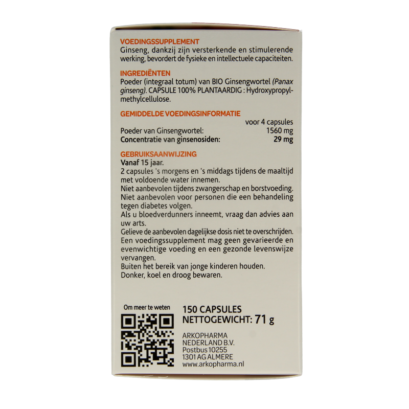 Arkocaps Ginseng bio 150 Capsules