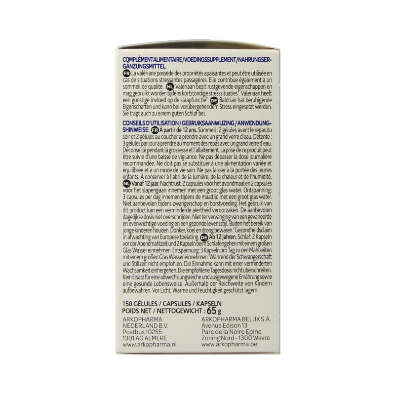 Arkocaps Valeriaan bio 150 Capsules