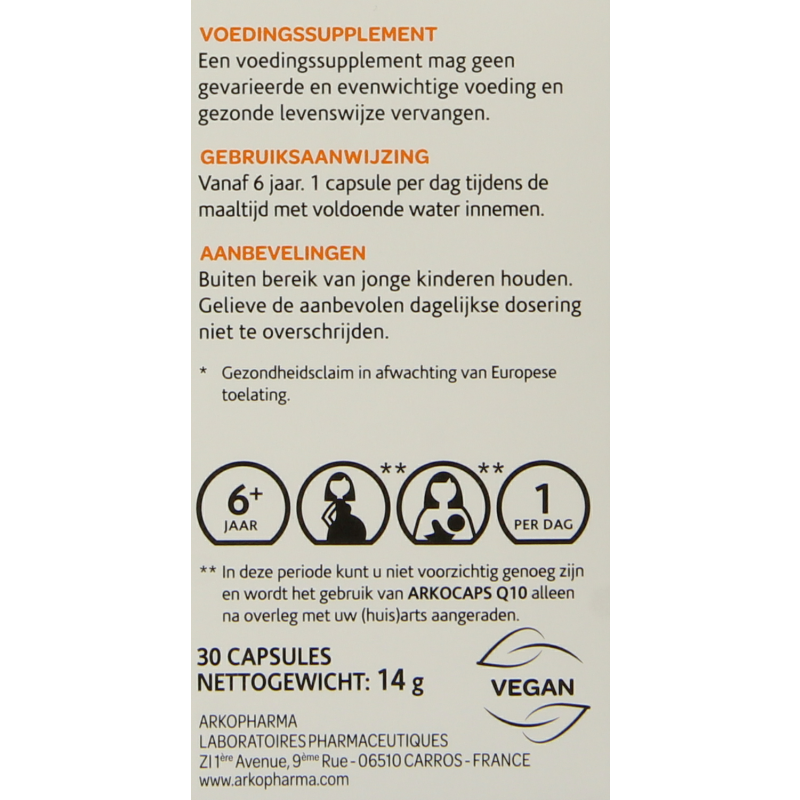 Arkocaps Q10 30 Capsules