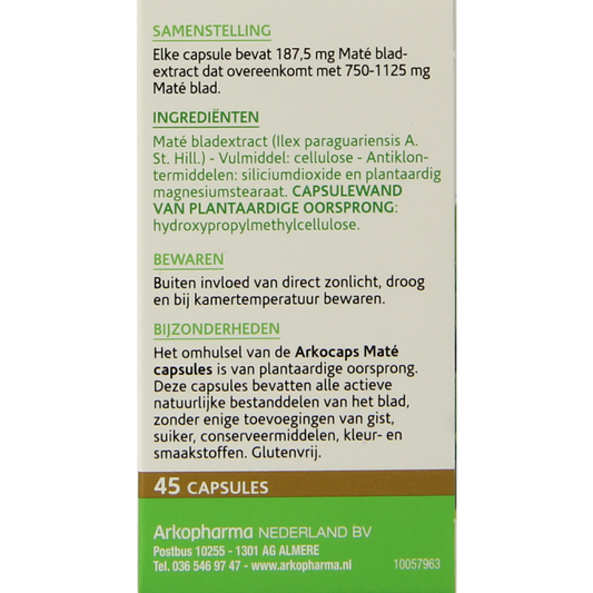 Arkocaps Mate BIO 45.00 Capsules