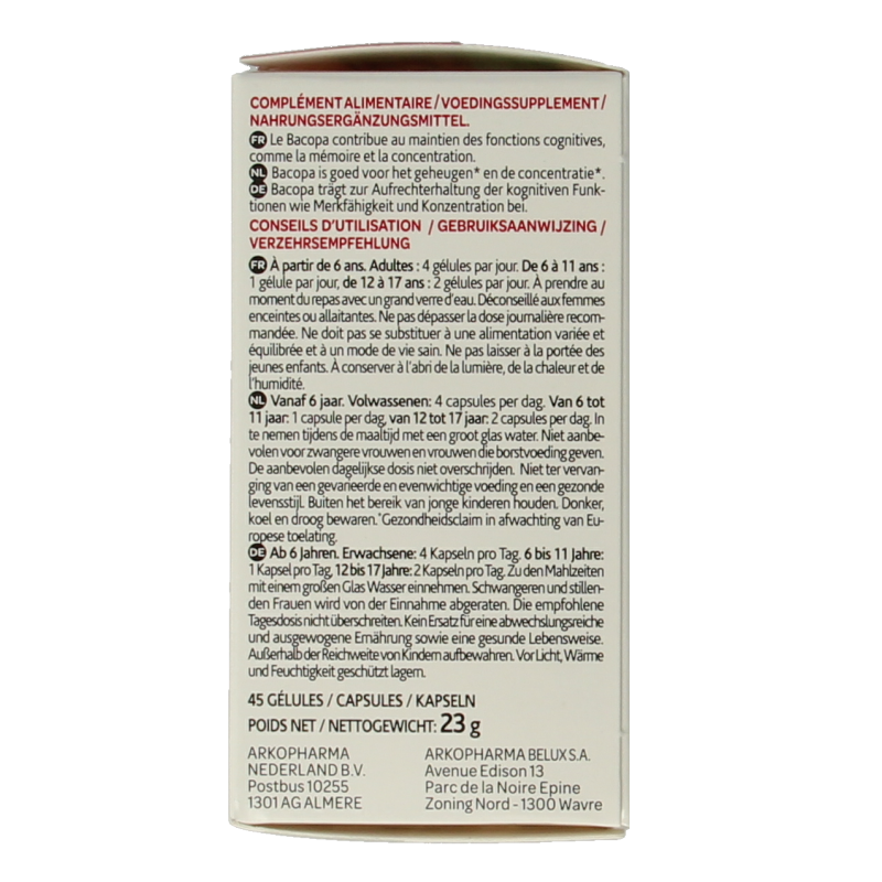 Arkocaps Bacopa 45 Capsules