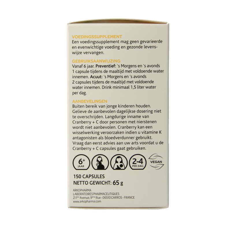 Arkocaps Cranberry & Vitamine C 150 Capsules