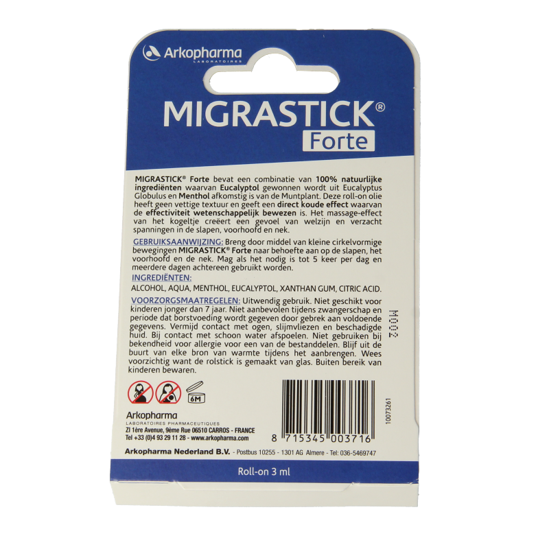 Migrastick Forte hoofdroller 3 Milliliter