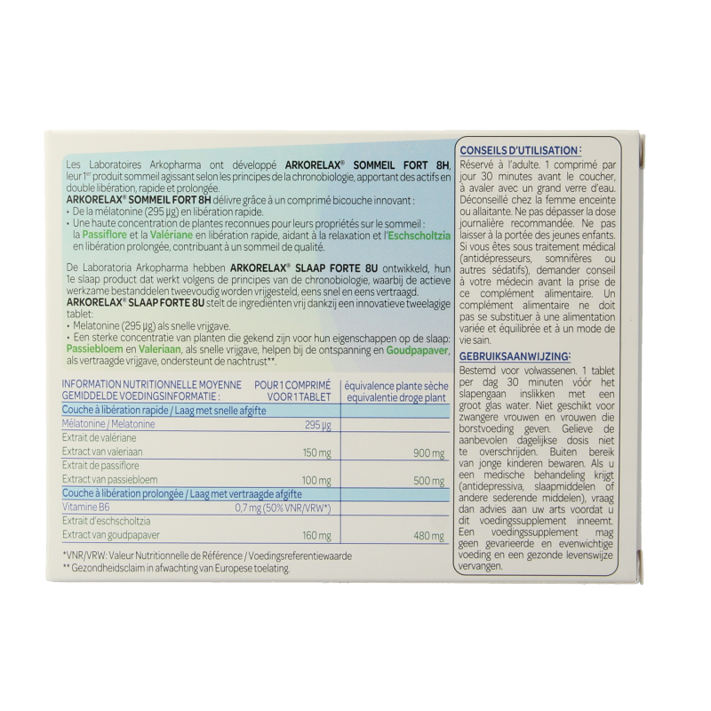 Arkorelax Slaap forte 30 Tabletten