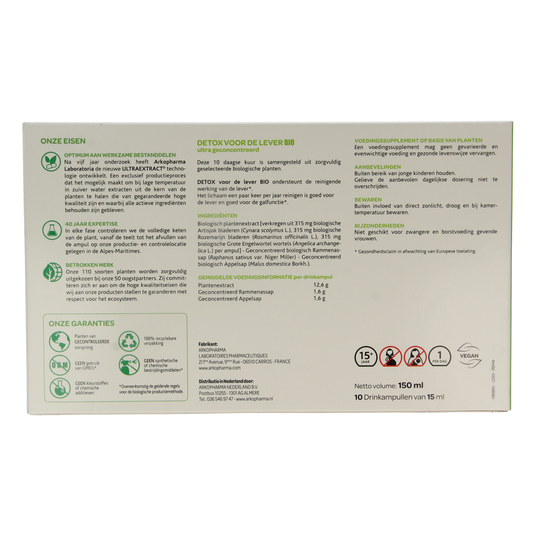 Arkofluids Detox lever bio 10.00 Ampullen