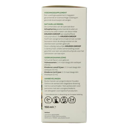 Arkopharma Kruidensiroop 150.00 Milliliter