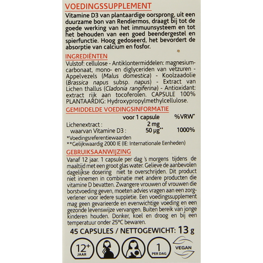 Arkocaps Vitamine D3 2000IE vegan 45.00 Capsules