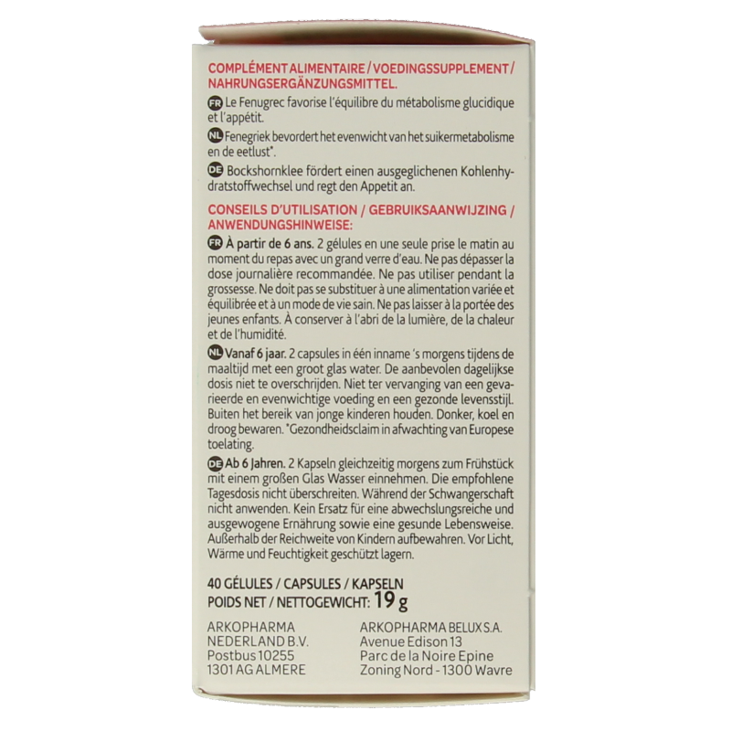 Arkocaps Fenegriek 40 Capsules
