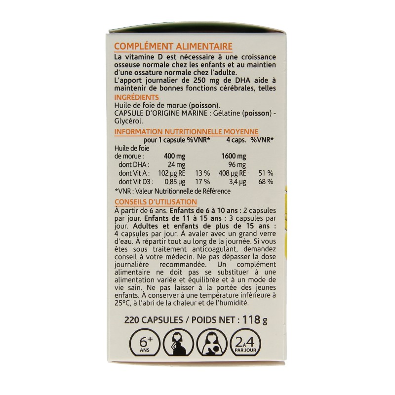 Arkocaps Levertraanolie 220 Capsules