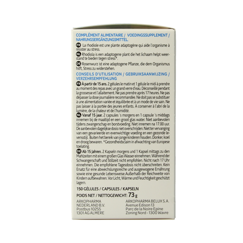 Arkocaps Rhodiola bio 150 Capsules