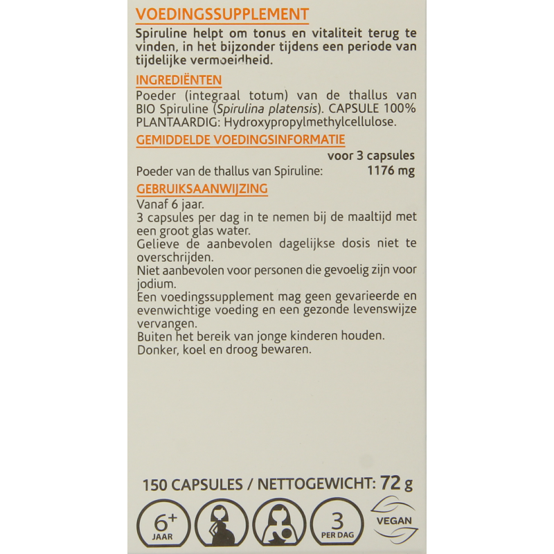 Arkocaps Spiruline bio 150 Capsules