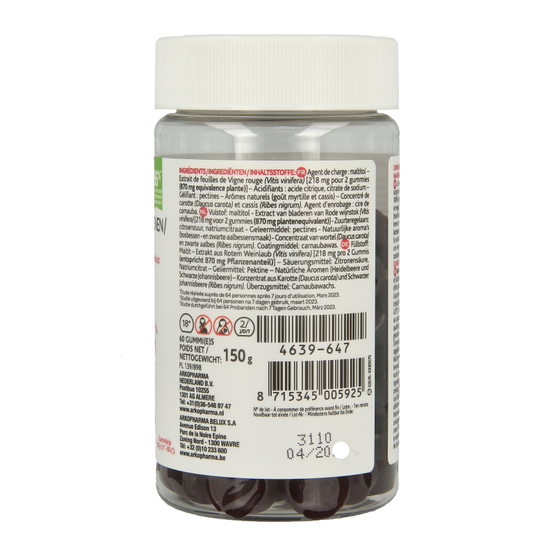 Arkogummies Rode wijnstok 60 Gummies