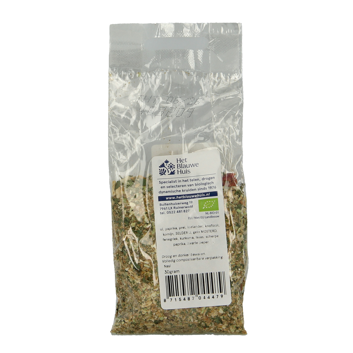 Het Blauwe Huis Nasikruiden bio 30.00 Gram