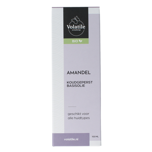Volatile Amandel koudgeperst basisolie bio glazen fles 100 Milliliter