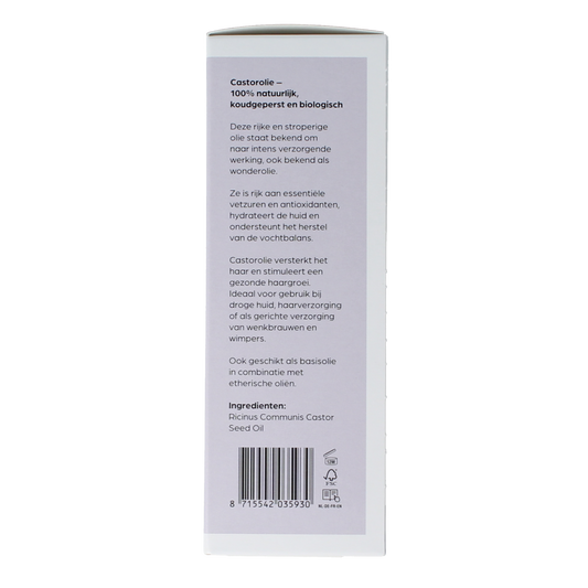 Volatile Castor koudgeperst basisolie bio glazen fles 100.00 Milliliter