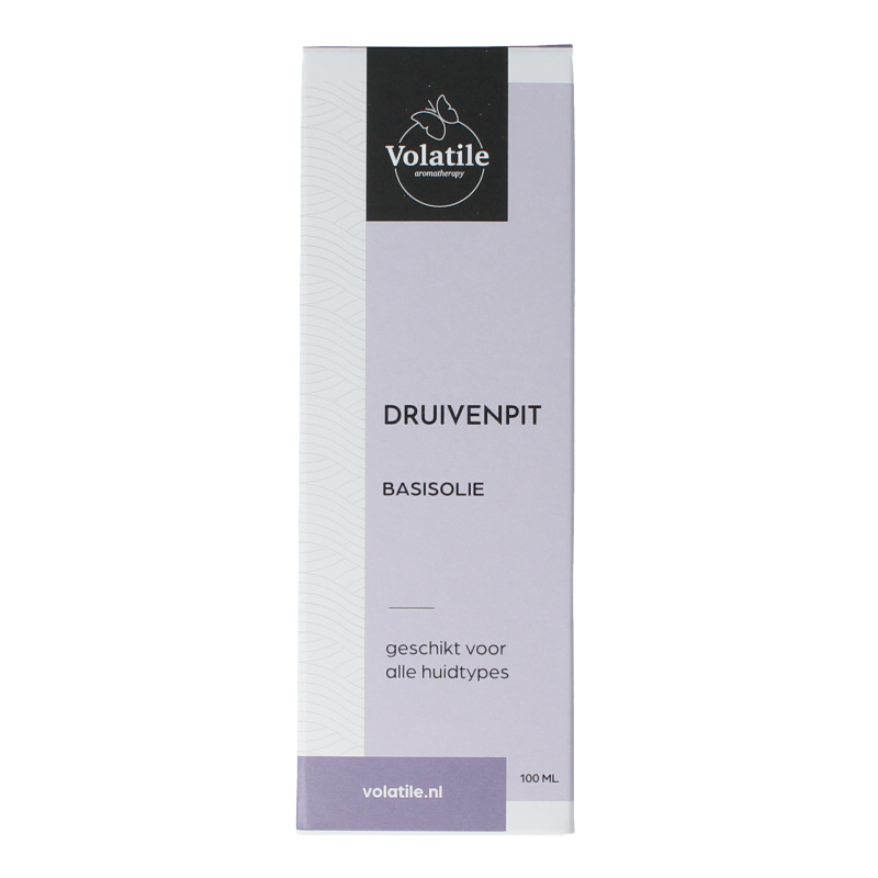 Volatile Druivenpit basisolie glazen fles 100 Milliliter