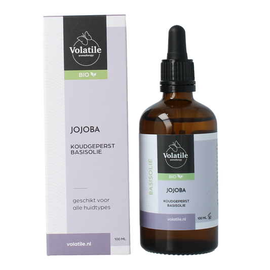 Volatile Jojoba koudgeperst basisolie bio glazen fles 100 Milliliter