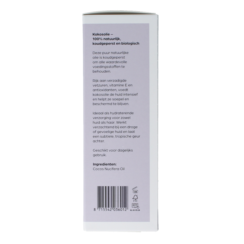 Volatile Kokos koudgeperst basisolie bio glazen fles 100 Milliliter