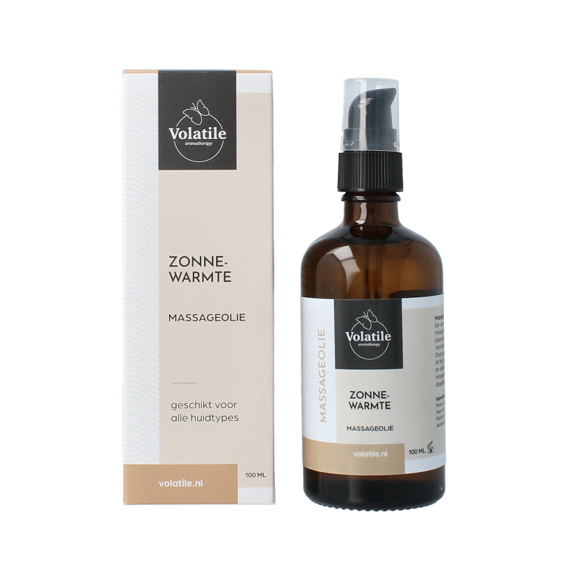 Volatile Massageolie zonnewarmte glas met pomp 100 Milliliter